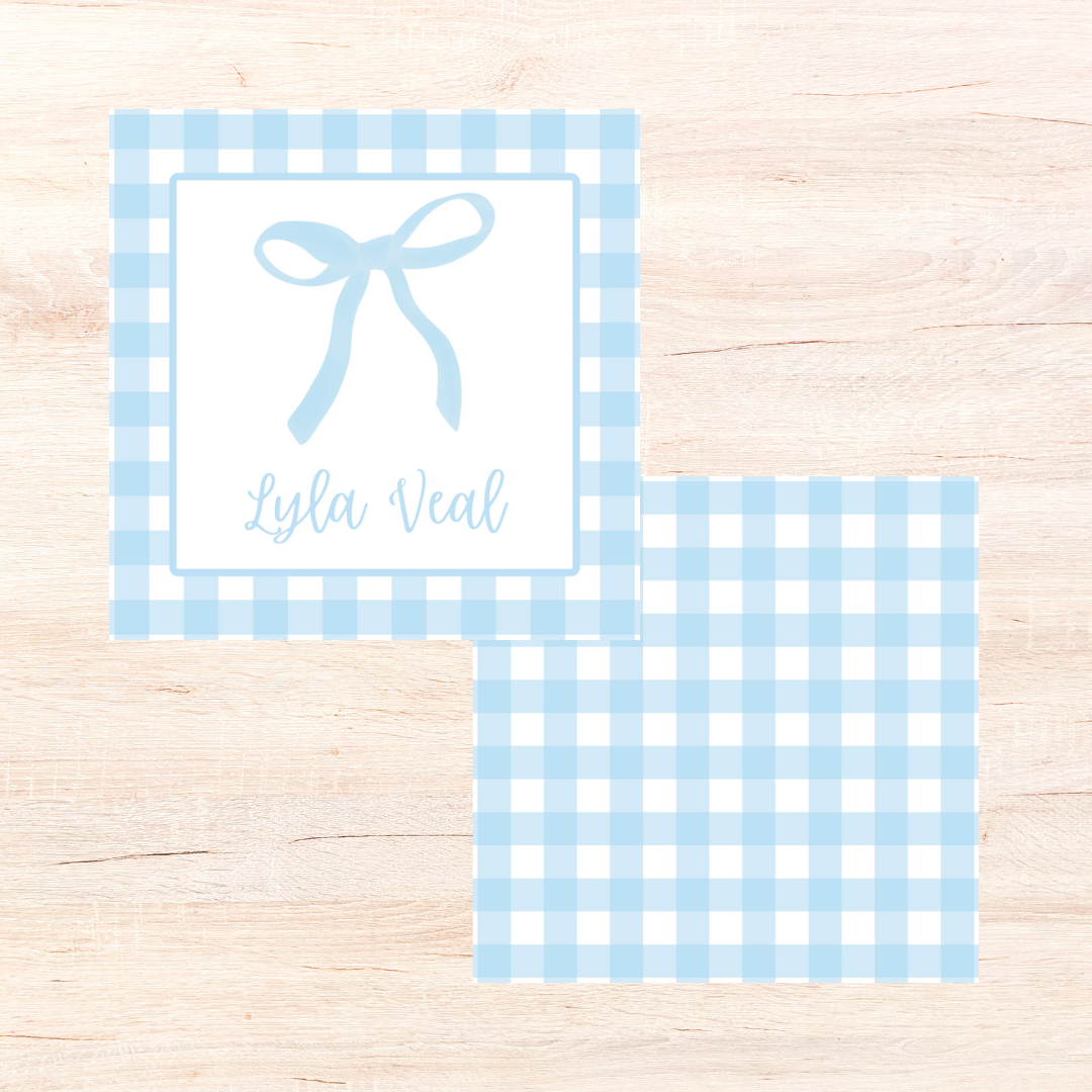 Blue Bow Enclosure Cards