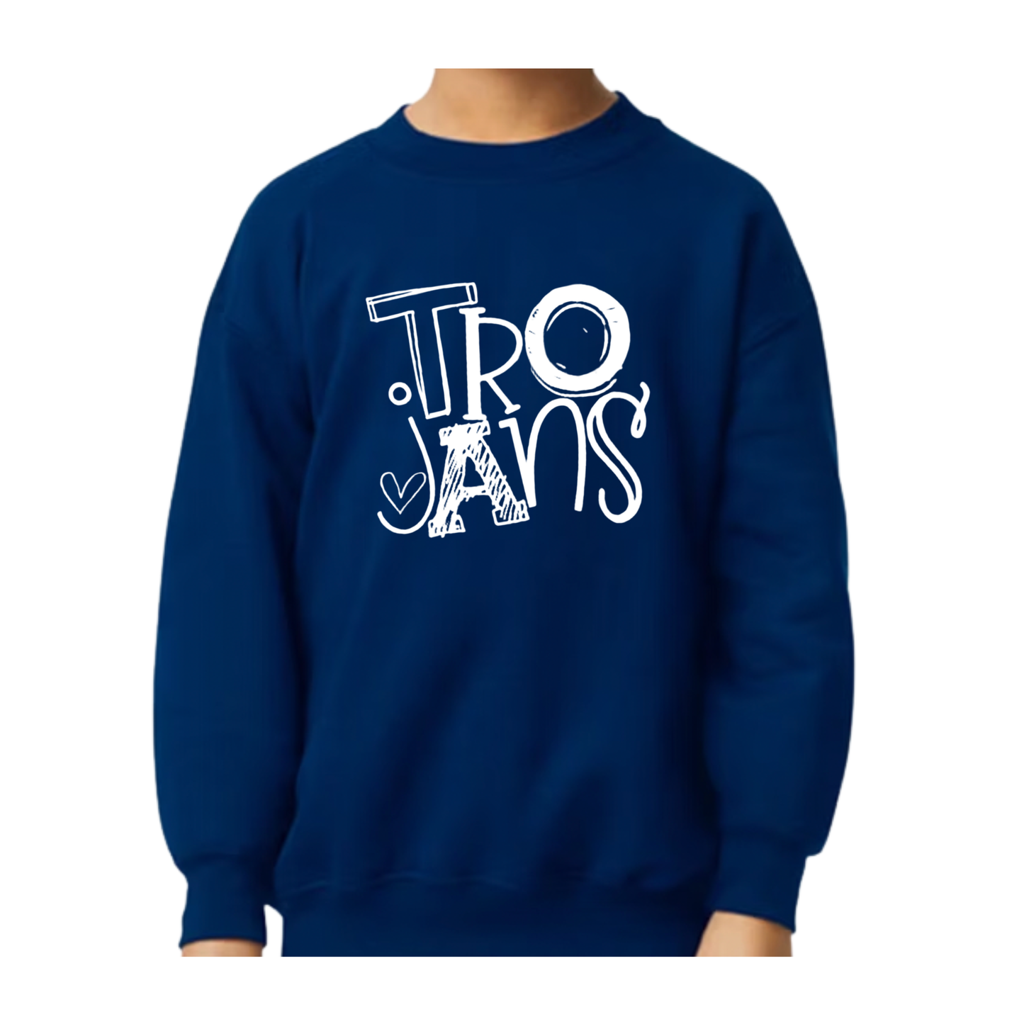 Drawn Trojans Crewneck