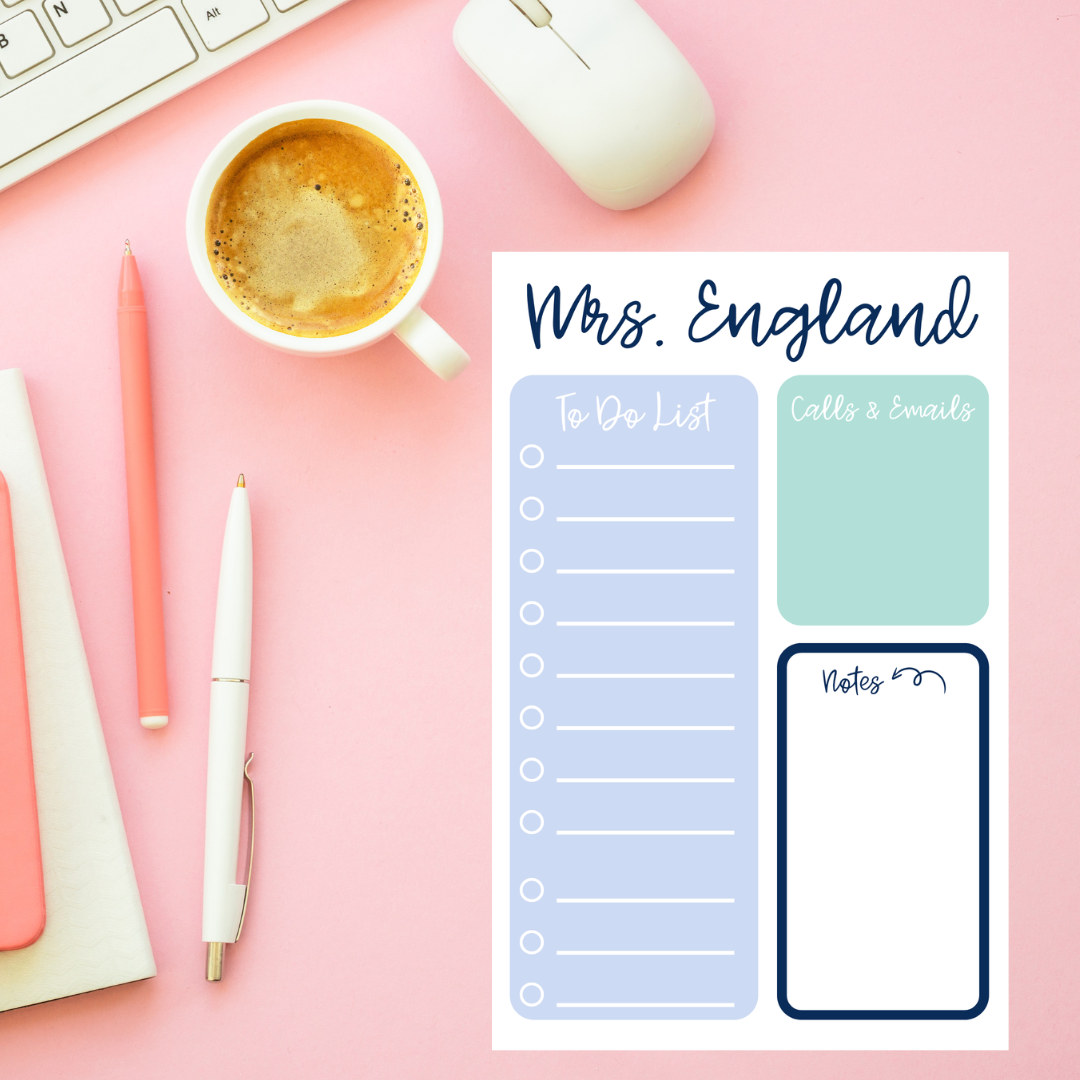 Teacher Checklist Notepad