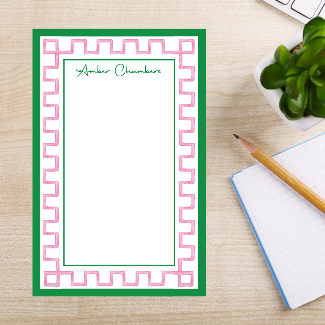 Watercolor Lattice Notepad