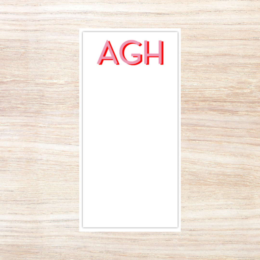 Bold Monogram Notepad
