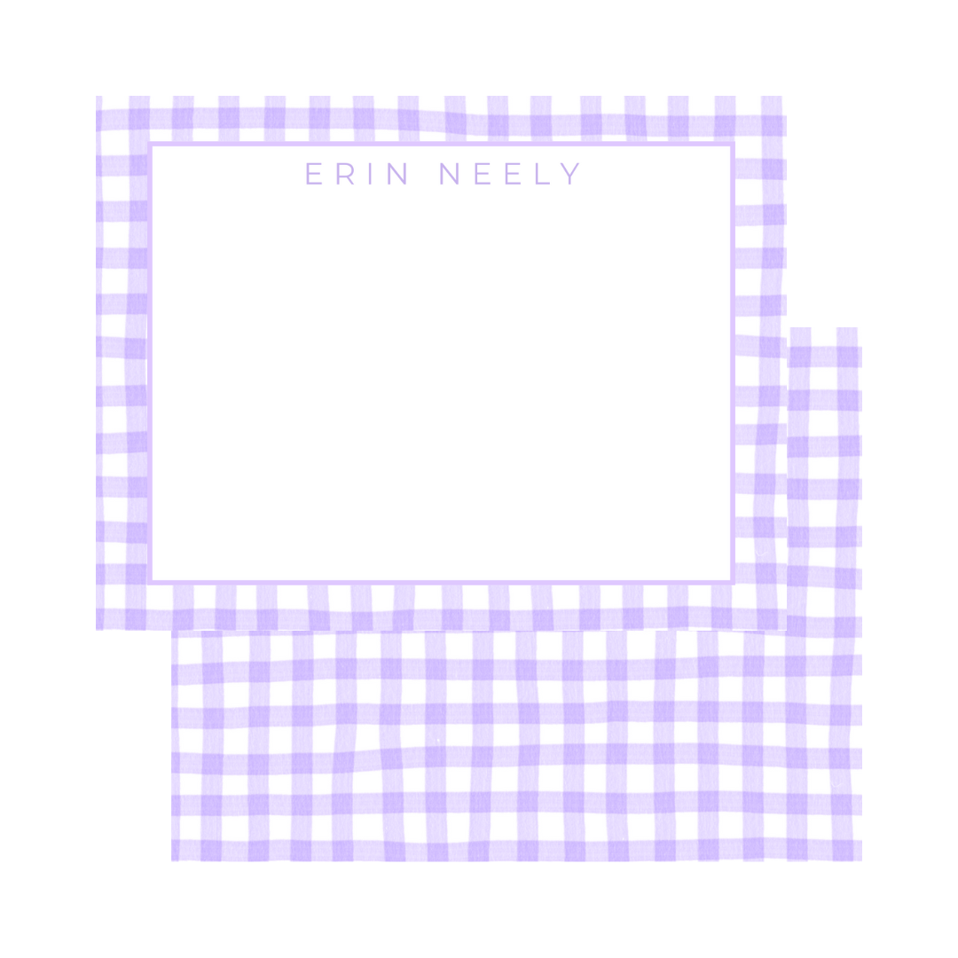 Gingham Notecards
