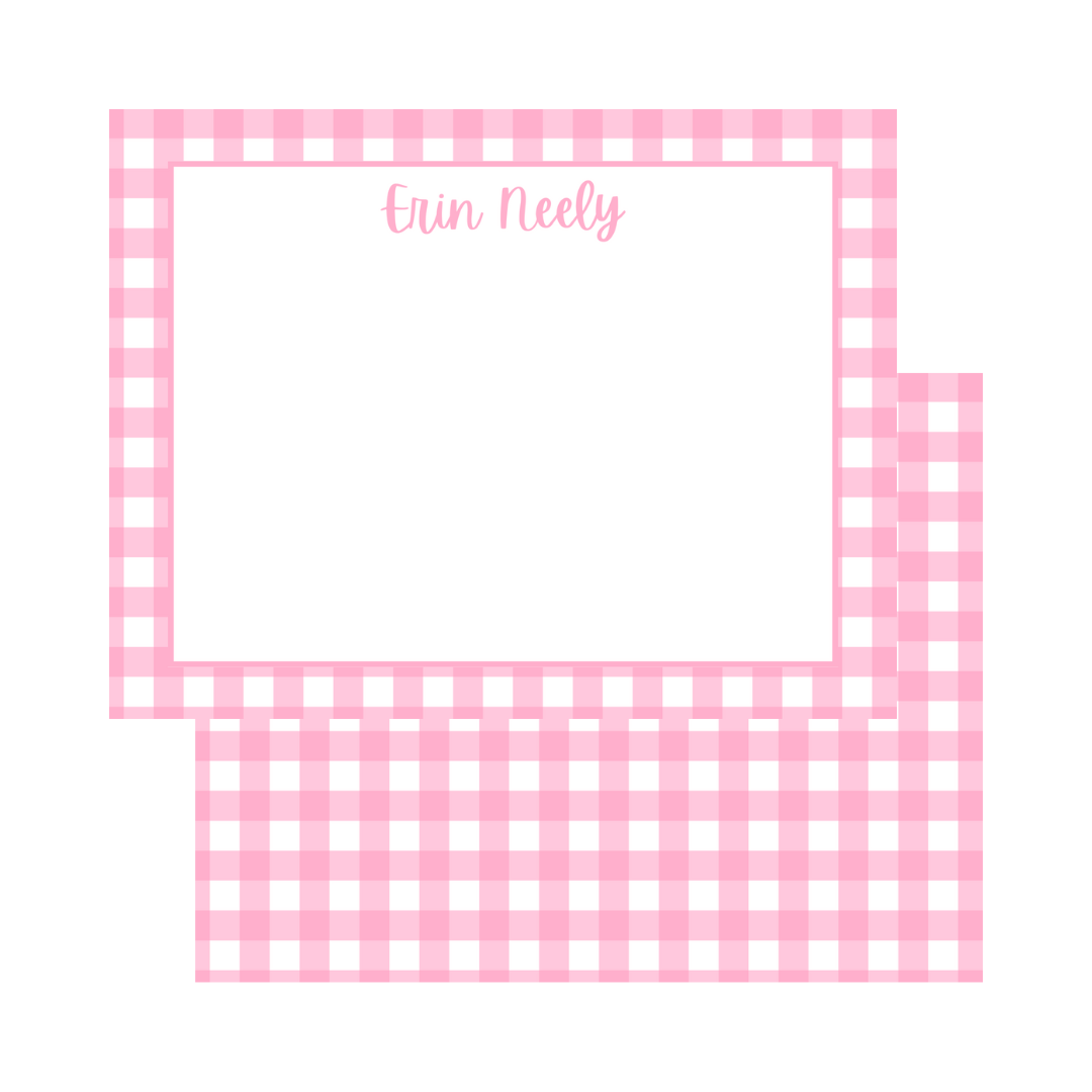 Gingham Notecards