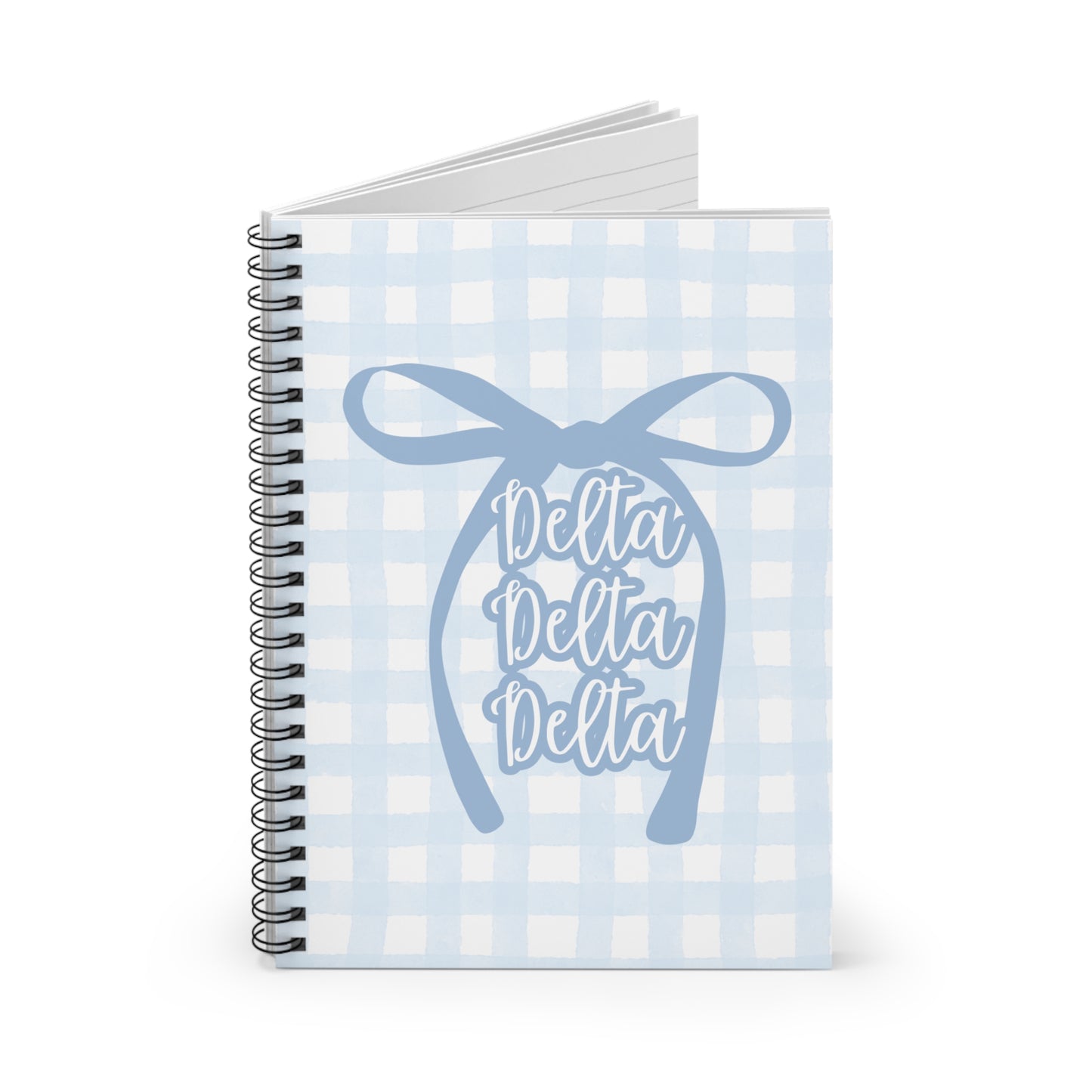 Tri Delt Spiral Notebook - Ruled Line Sorority Big Little Gift Greek Life Present Notepad Sisterhood Delta Delta Delta