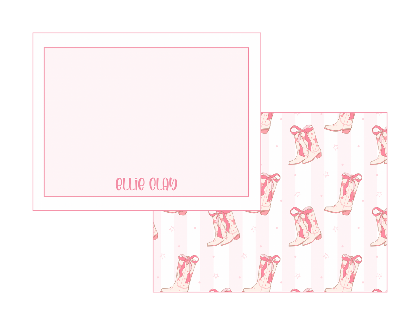 Bow & Boots Notecards