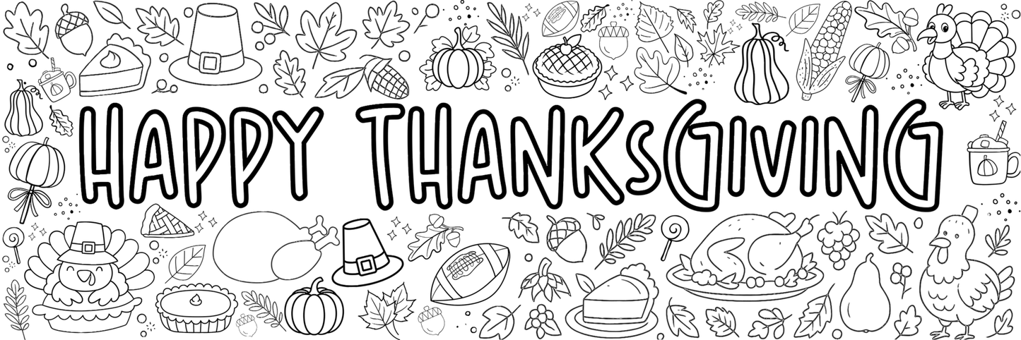 Thanksgiving Coloring Banner