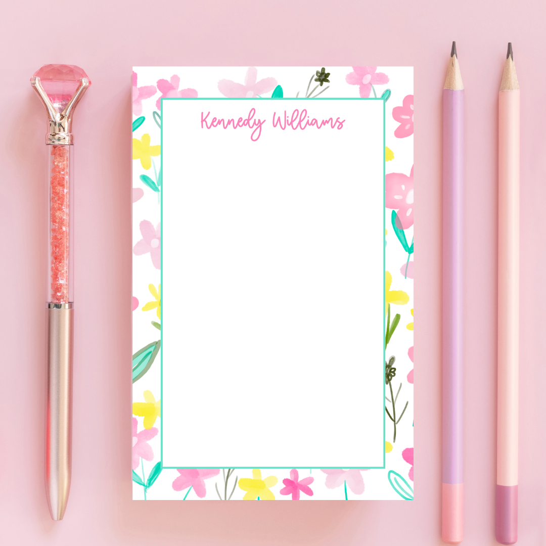 Girly Floral Notepad