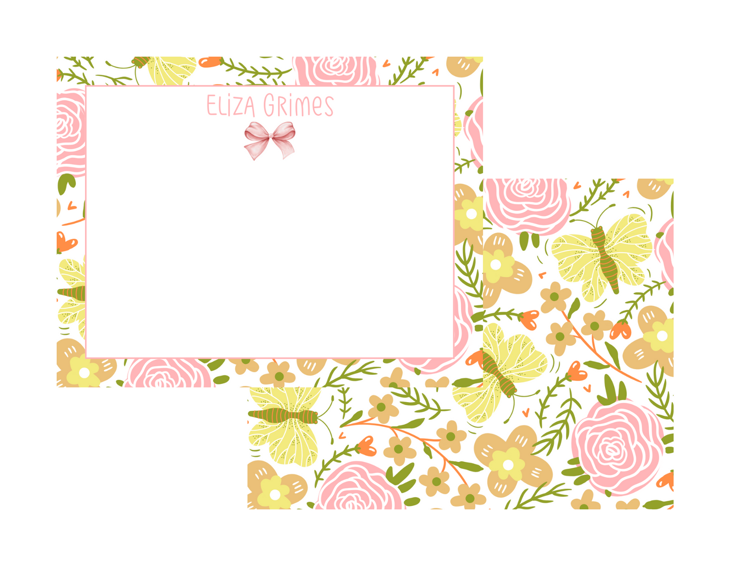 Butterfly Floral Notecards