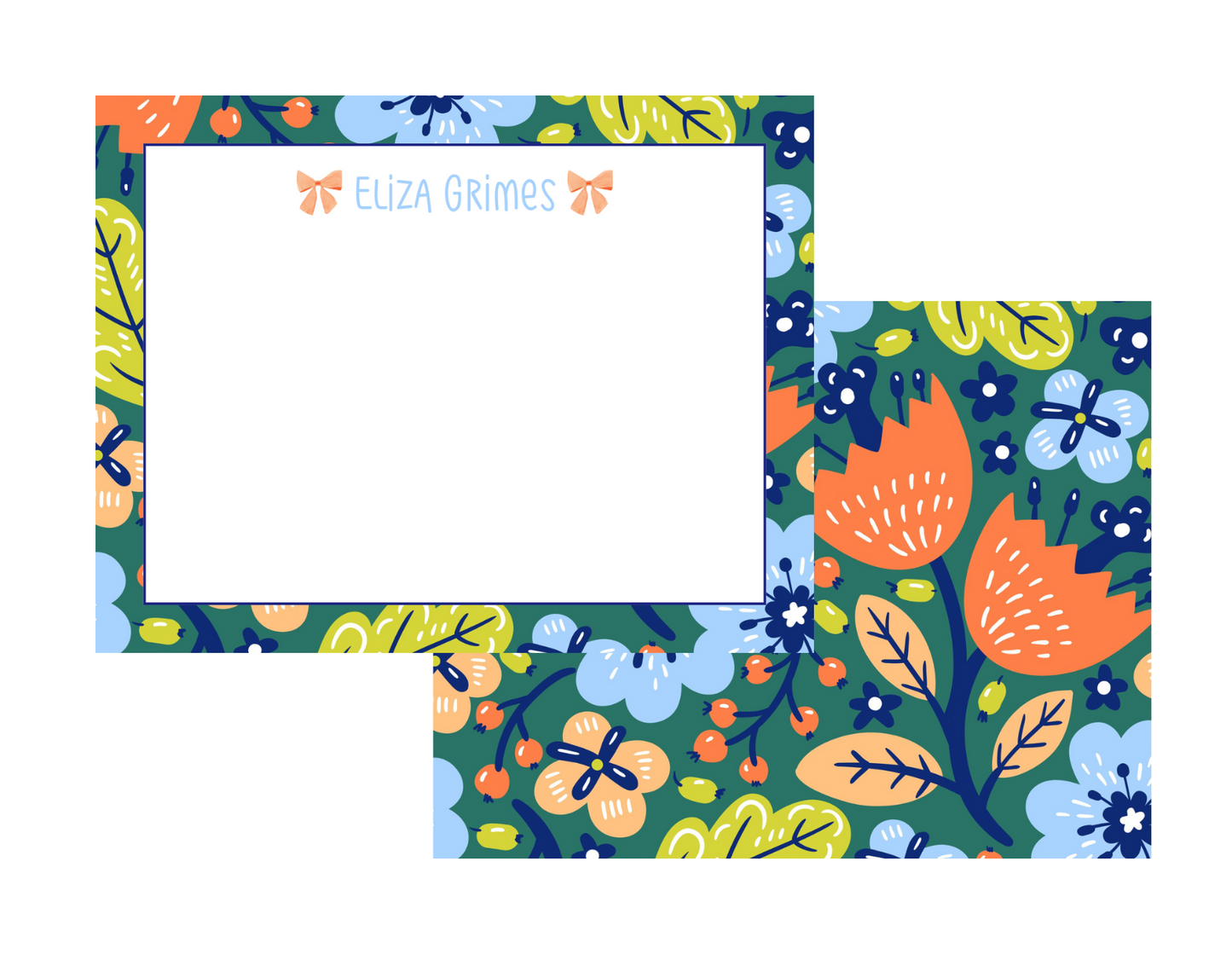 Art Deco Floral Notecards