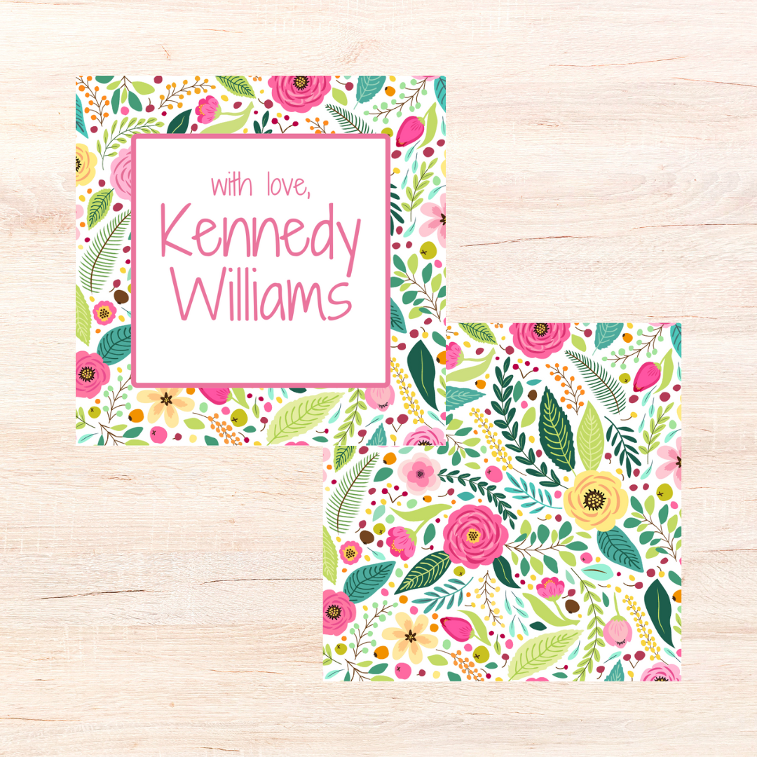 Bright Floral Enclosure Cards