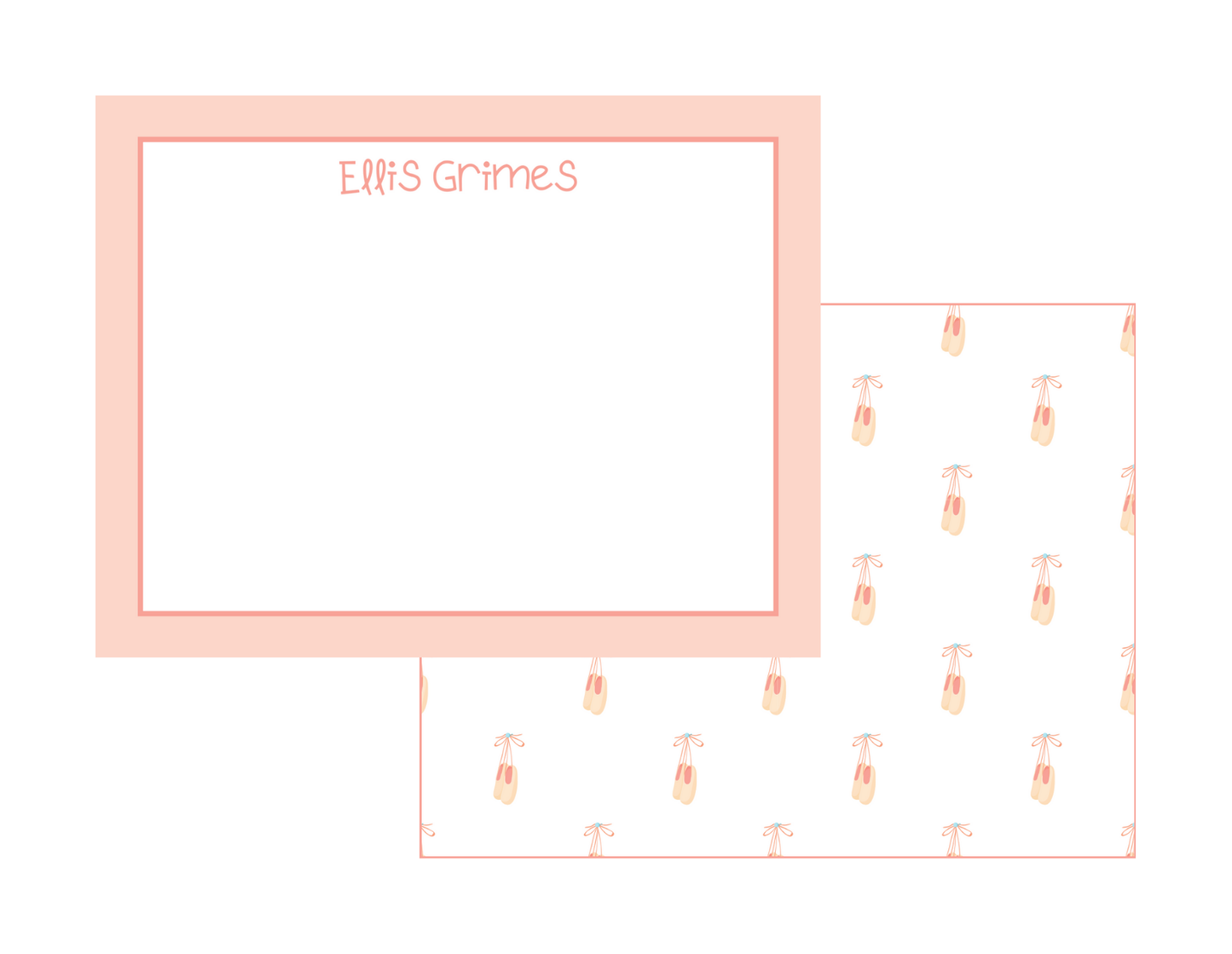 Peach Ballet Notecards