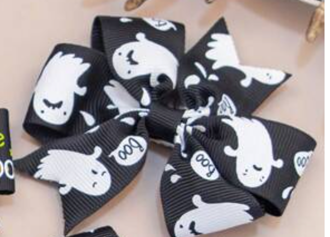 Ghost Halloween Bow