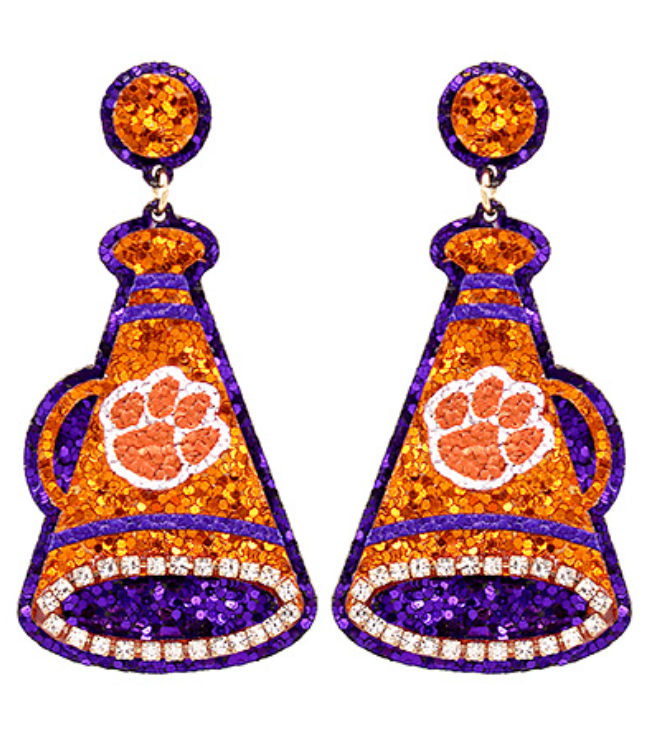 Glitter Clemson Megaphone (Gameday Accessory)