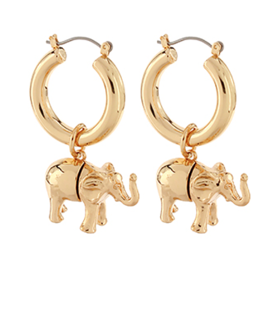 Gold Elephant Dangles (Gameday Accessory)