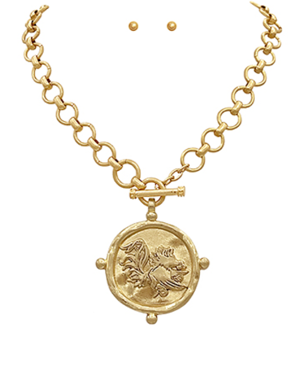 Gamecock Coin Necklace (Gameday Accessory)