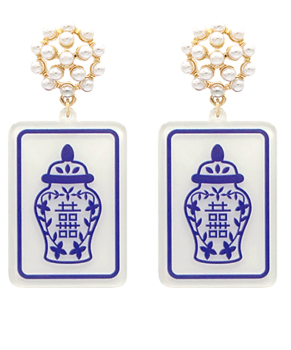 Mahjong Earrings