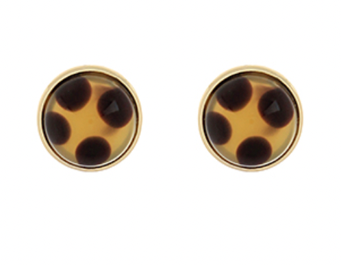Leopard Domed Earrings
