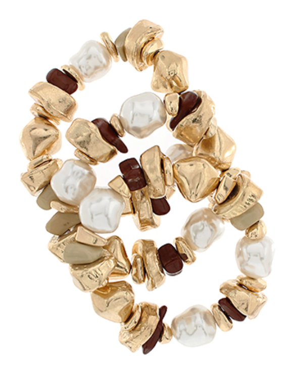 3 Piece Multi Shape Bracelets