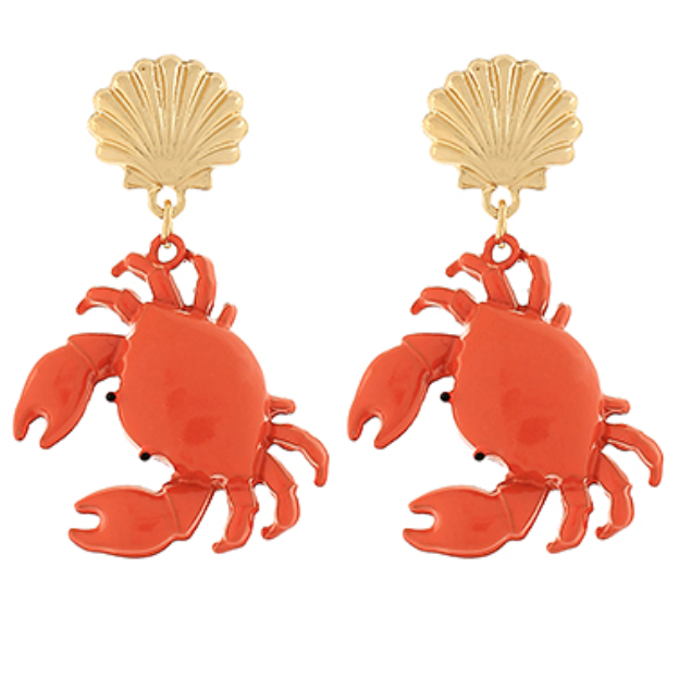 Crab Acrylic Earrings