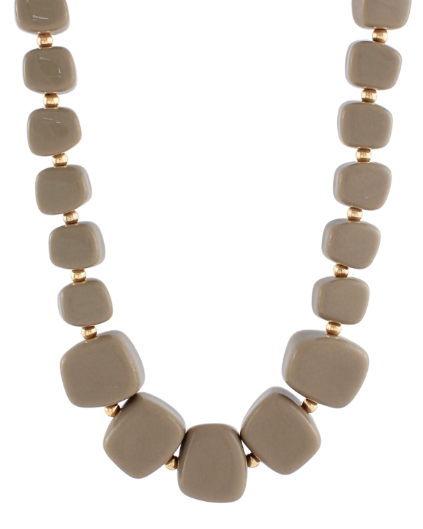 Marble Stone Cube Necklace