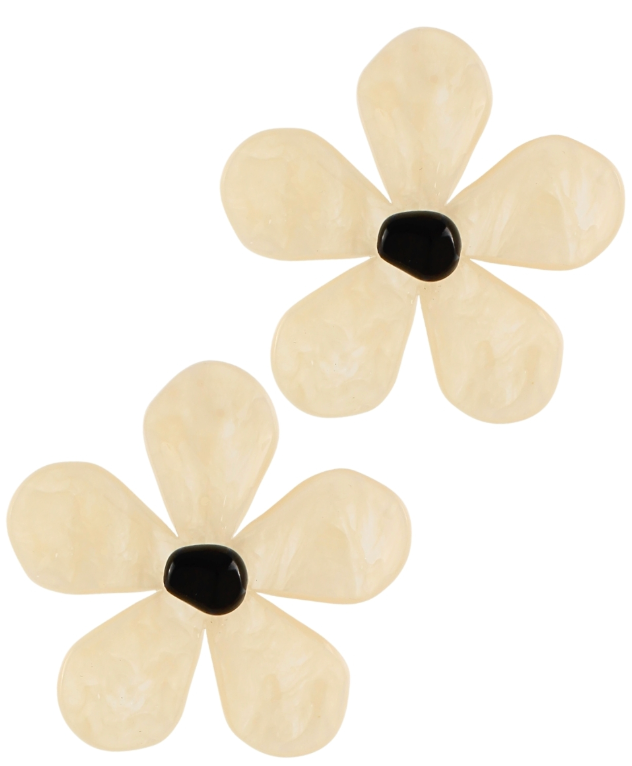 Beige + Black Acrylic Flowers