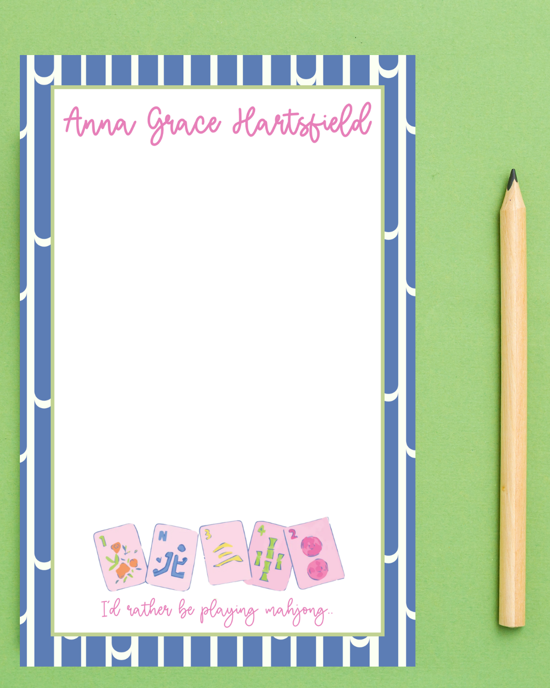 Bamboo Mahjong Notepad