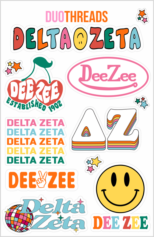 DZ Rainbow Sticker Sheet