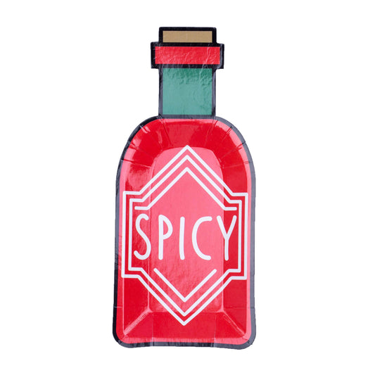 Spicy Bottle Canapé Plates - 8 Pk.