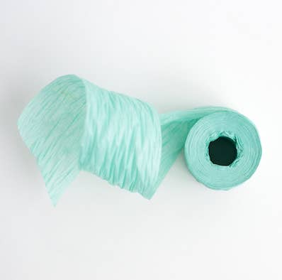 Teal Crepe Paper Ribbon