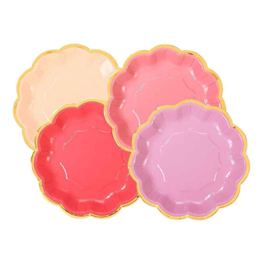 Rose Pink Party Plates - 12 Pack, Barbie Party