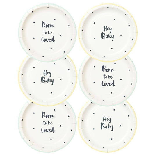 Baby Shower Plates - 12 Pack