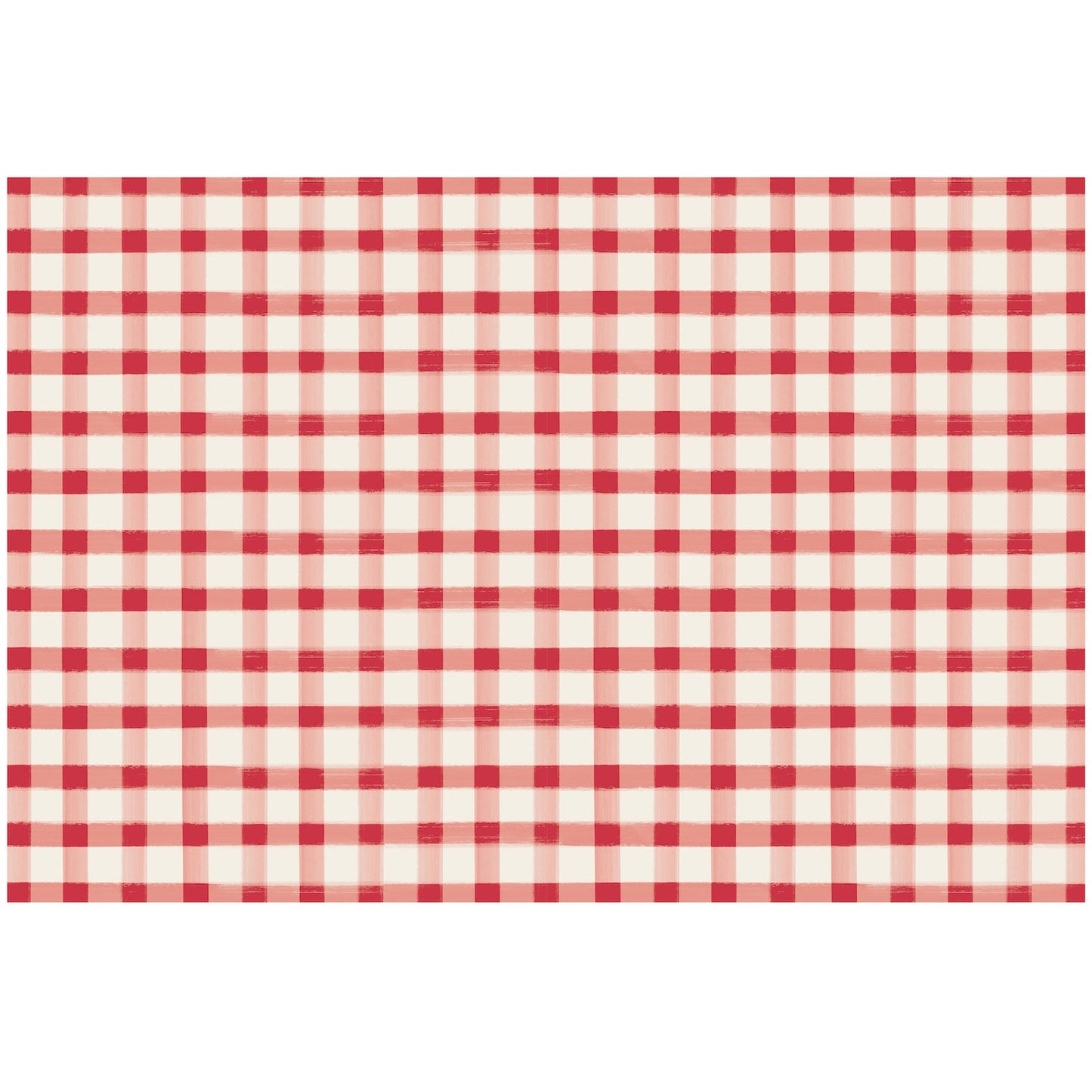 Red Painted Check Placemat