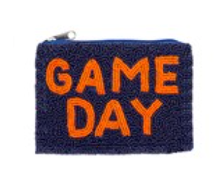 Orange/Navy Game Day Coin Pouch