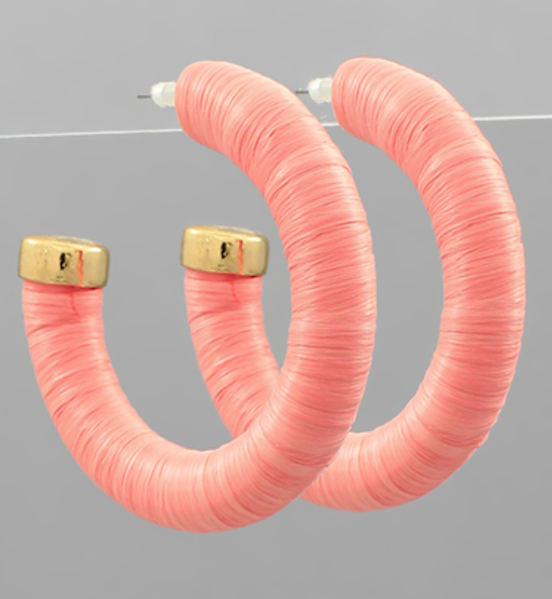 Coral Wrapped Hoops