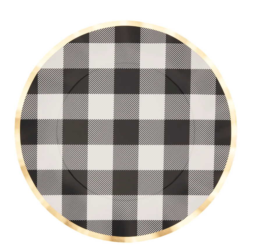 Wavy Buffalo Check Dinner Plate