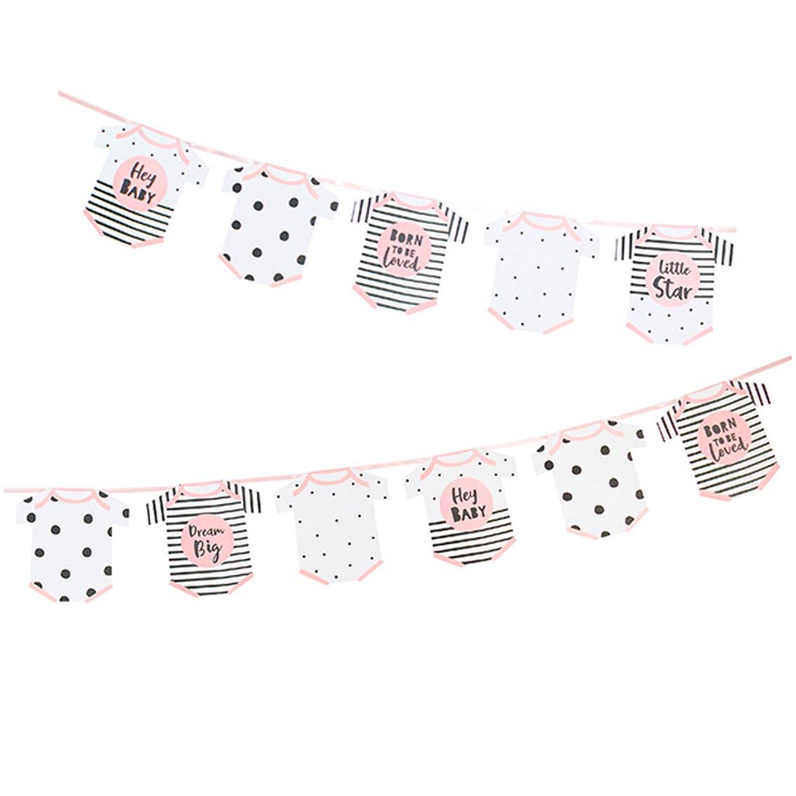Pink Baby Shower Garland - 11.5ft
