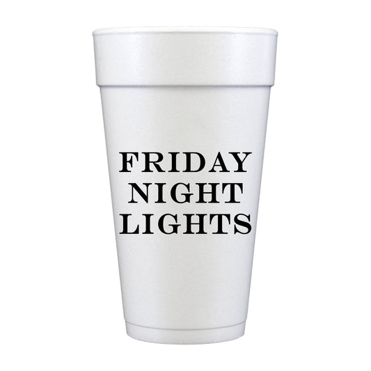 Friday Night Lights Tailgate - Set of 10 Foam Cups
