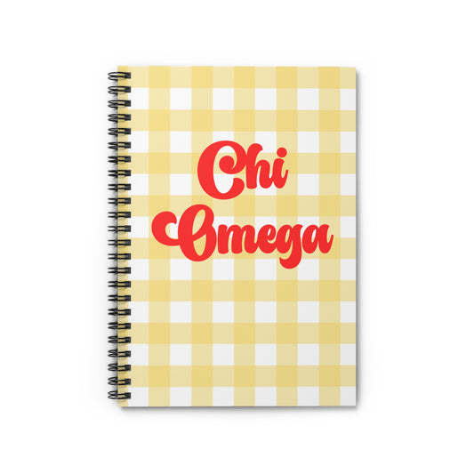 Chi Omega Spiral Notebook - Ruled Line Sorority Big Little Gift Greek Life Present Notepad Sisterhood Chi O