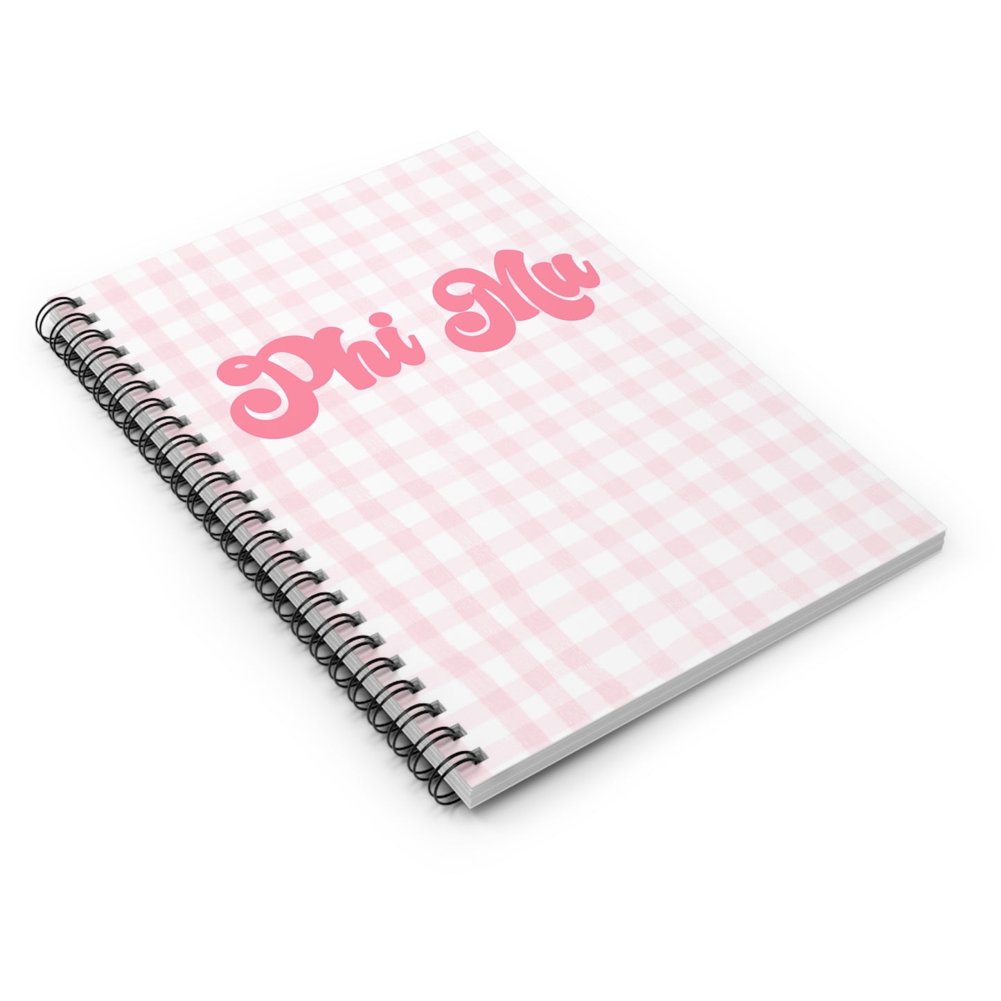 Phi Mu Spiral Notebook - Ruled Line Sorority Big Little Gift Greek Life Present Notepad Sisterhood PM