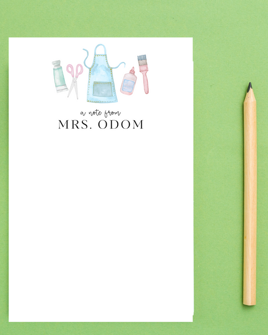 Art Teacher Notepad