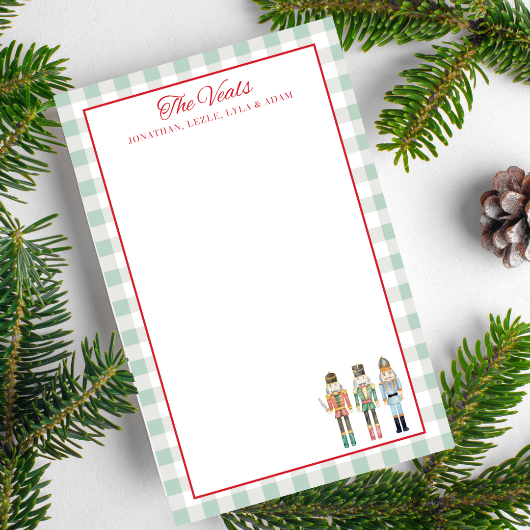 Nutcracker Christmas Notepad