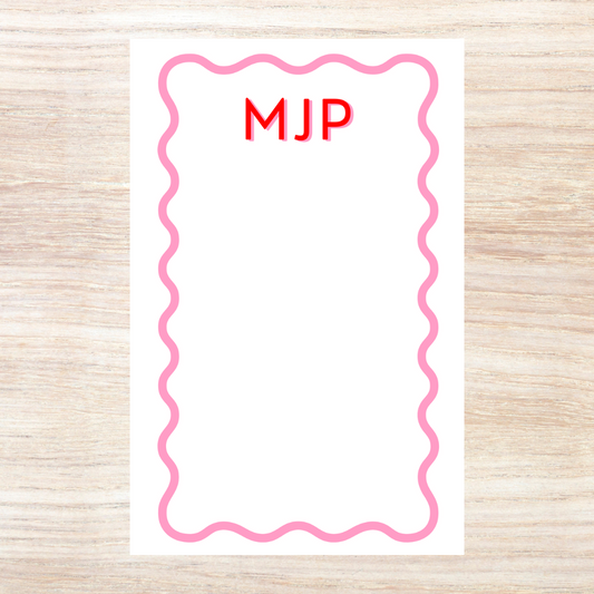Curvy Monogram Notepad