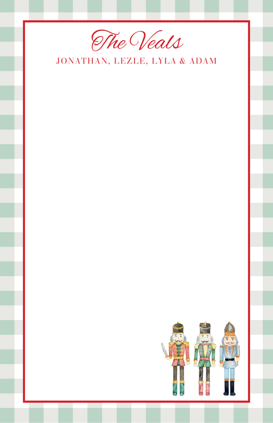 Nutcracker Christmas Notepad