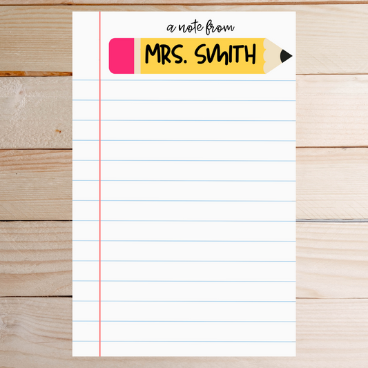 Pencil Teacher Notepad