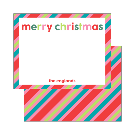 Colorful Christmas Flat Notecard