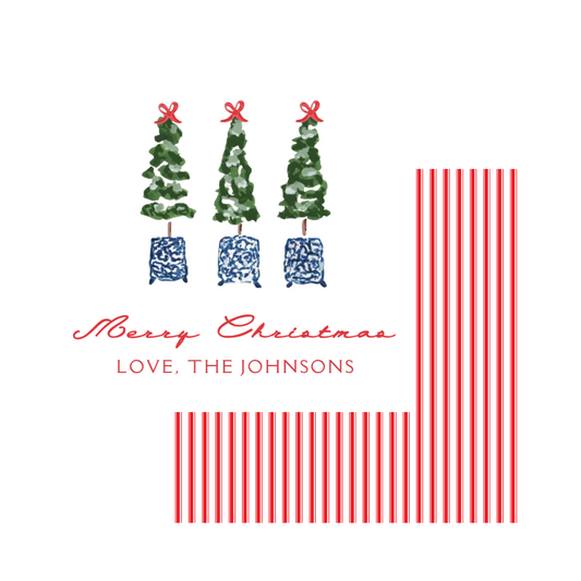 Red Stripe Christmas Tags