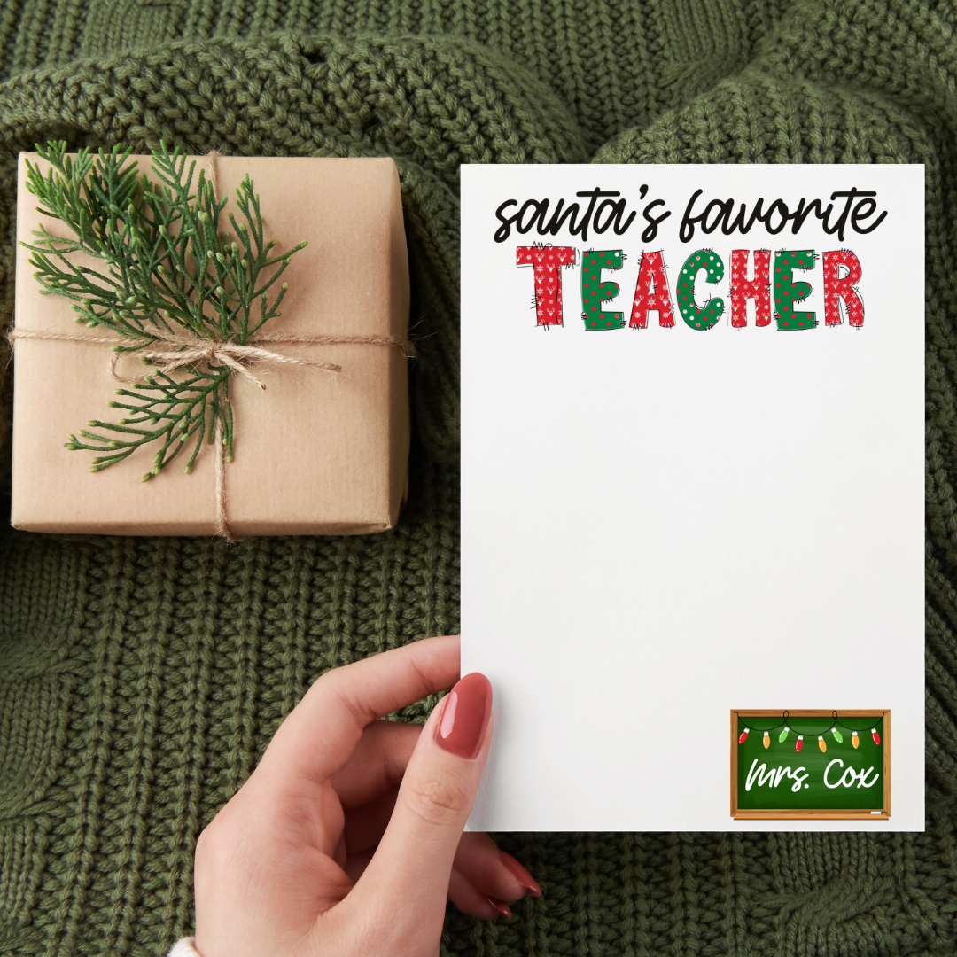 Teacher Christmas Notepad