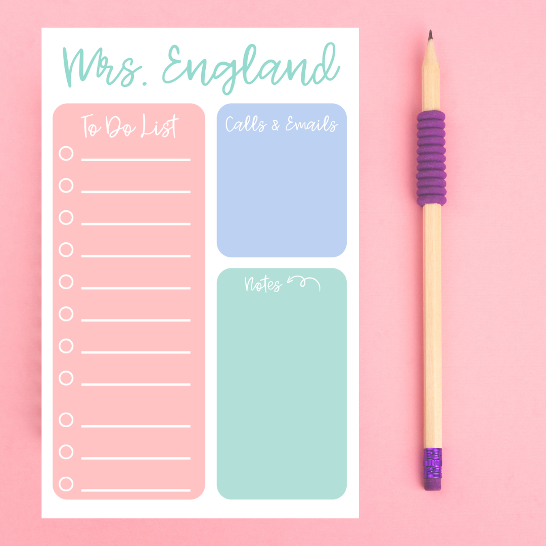 Teacher Checklist Notepad