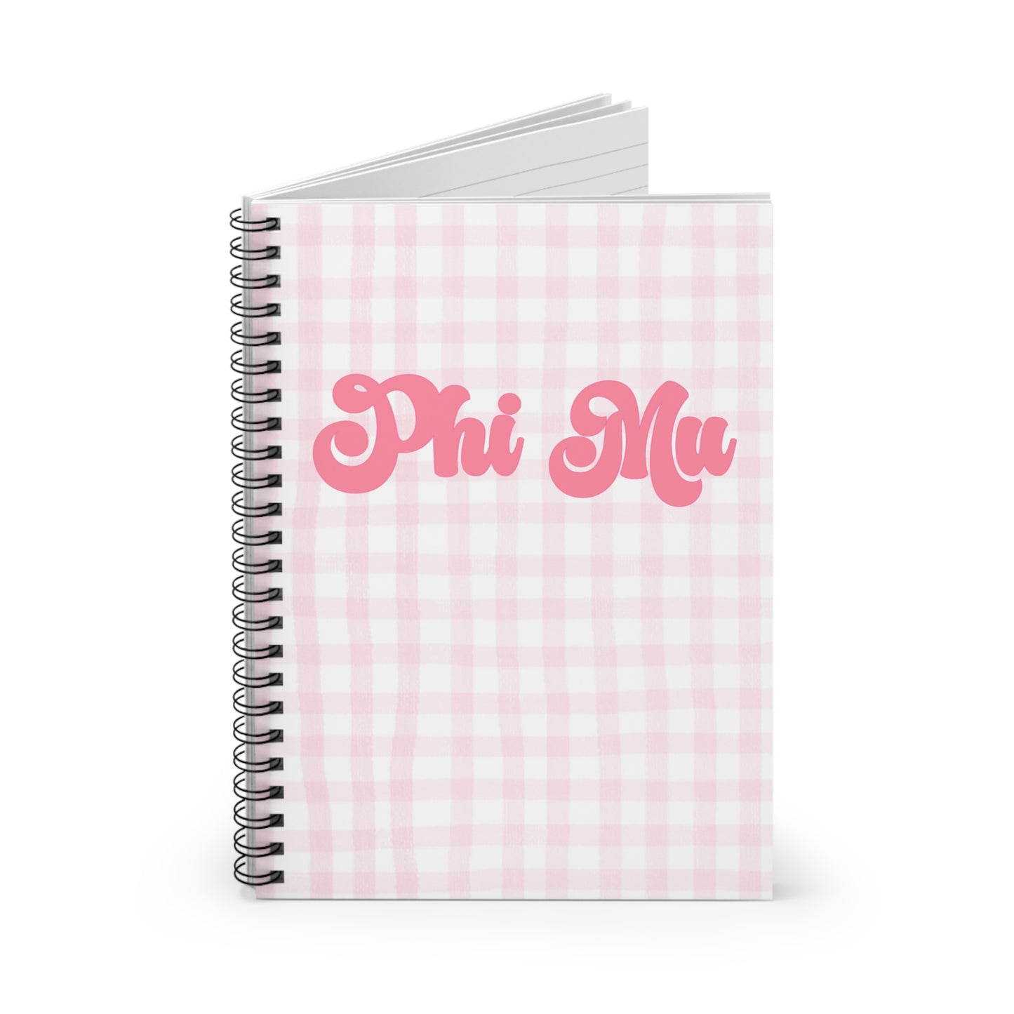 Phi Mu Spiral Notebook - Ruled Line Sorority Big Little Gift Greek Life Present Notepad Sisterhood PM