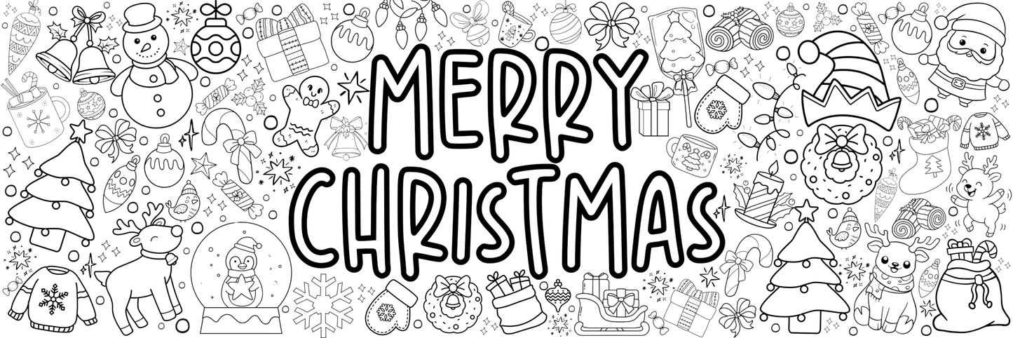 Christmas Coloring Banner